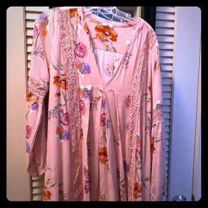 Medium knees length long sleeve dress